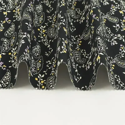 Customized Design Viscose/Nylon Spandex Bengaline High Elastic Printed Fabric for Pants Leggings and Dresses