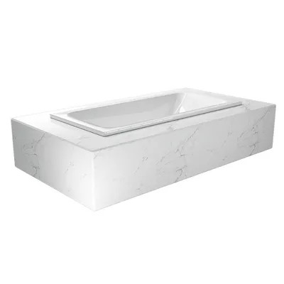 Acrylic Embedded Independent Small Bathtub
