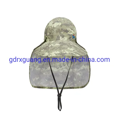 Outdoor Custom Cotton Plain Color Blank Windproof Rope Sports Bucket Hat