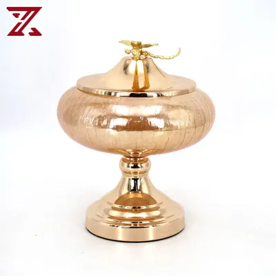 Simple and Beautiful Factory Outlet Glass Sugar Bowl with Lid Used as Centerpiece for Home Decoration