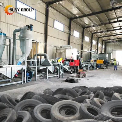 Scrap Rubber Tyre Shredder Truck Tyre Recycling Machine