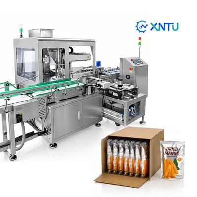 High Efficiency Side Load Case Packing Machine with Palletizing for Glass Bottles