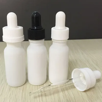 15ml Milky White Glass Dropper Bottle Glass Essential Oil Bottle