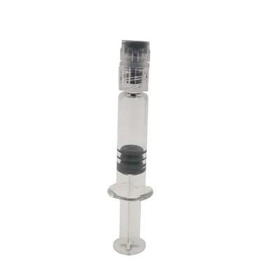 No Markings 1ml Luer Lock Oil Distillate Prefilled Glass Syringe