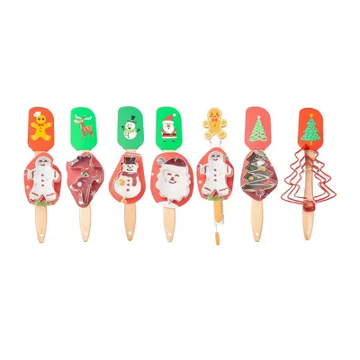 New Christmas Cookie Cutter with Spatula Set