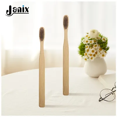 Bamboo Toothbrush Adult Soft Bristle Eco Friendly Biodegradable Home Hotel Supply