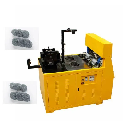 Dish Washing Mesh Knitting Scourer Machine Galvanized Spiral Scourer Making Machine