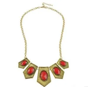 Fashion Jewelry Alloy Gem Mounting Necklace (XL9001)