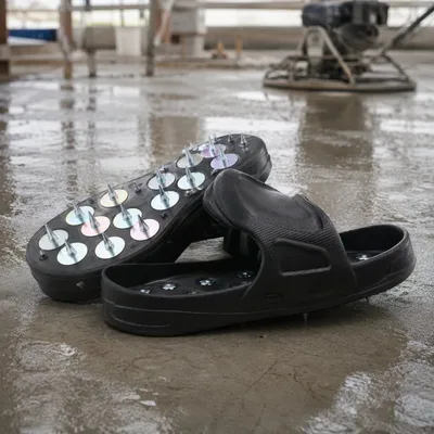 Lightweight Spike Shoes for Worker Safety in Wet Floor Construction