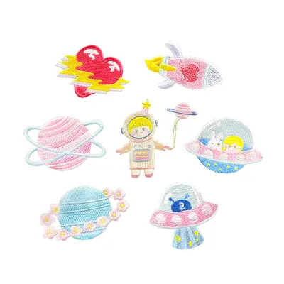 Custom Towel Embroidery Patches Custom Flower Chenille Embroidery Iron on Patches
