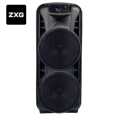 Creative Big Bass Outdoor Bluetooth Subwoofer Speakers Double 12 Inch Powered Active PA System Speaker with Karaoke Bt-Connection Function