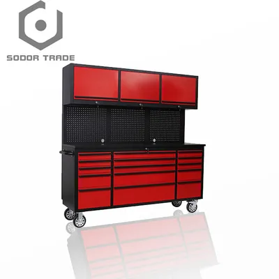 Removable Tool Table Cabinet with Drawers for Garage