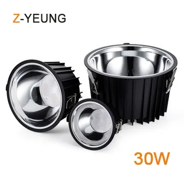 30W Black Aluminum Alloy Anti Glare LED Downlight LED Ceiling Light