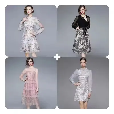 High-Quality Women's Long-Sleeved Lace Dresses - Chic and Comfortable