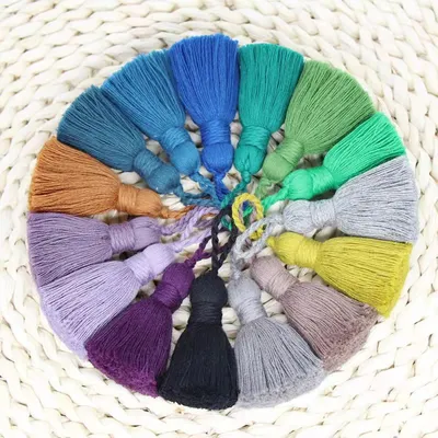 Factory Wholesale Cotton Tassel 7.5cm Hanging Tassels Clothing Accessories 37 Colors Available