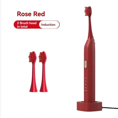 Premium Red and Black Sonic Electric Toothbrush Set for Couples