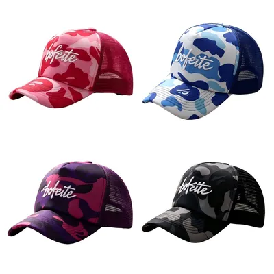 OEM Custom Camo Trucker Cap Bulk, Outdoor Sports Front Mesh Back Hat
