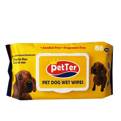 Antibacterial Dog Puppy Multi-Purpose Pet Grommy Deodorant Cleaning Wet Wipes