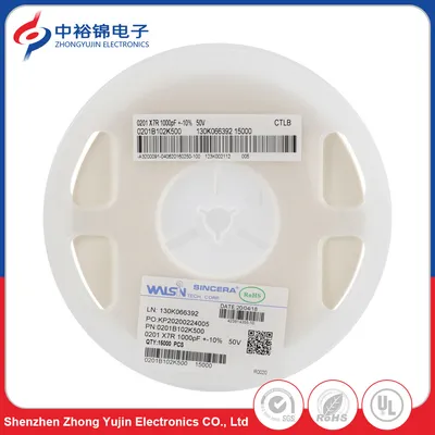 0201 X7r 1000PF Ceramic SMD Film Mlcc Chip Capacitor