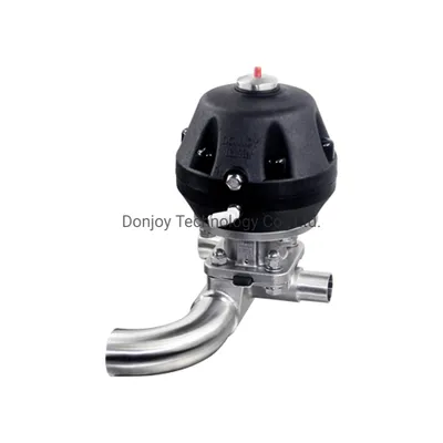 Pneumatic Sanitary Welded End 3way U Type Diaphragm Valve