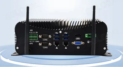 Eglobal New Fanless Mini Industrial PC Intel Core I5 4278u DDR5 6 COM 2 Lans 6 USB Windows10 Industrial Computer Series