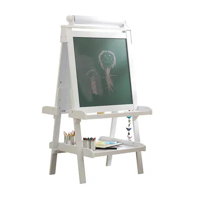 Kids Art Easel Wooden Easel with Chalkboard Easel for Kids