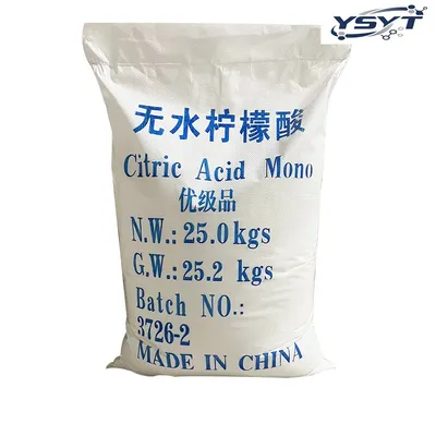 High-Purity Industrial Monohydrate Citric Acid for Food Applications