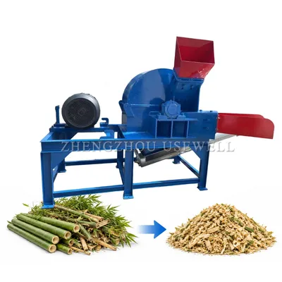 Bamboo Shredder Machine for Bamboo Poles Stalks Branches and Waste Recycling