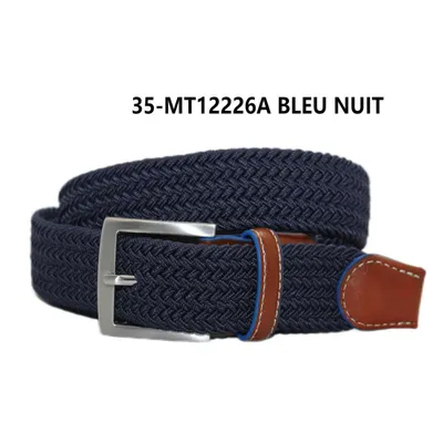 2026 Fashion Elastic Belt for Men with Leather Tag