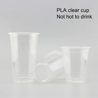 Disposable Takeaway Packing 10oz Biodegradable Cold Cup Food Grade Clear PLA Cups