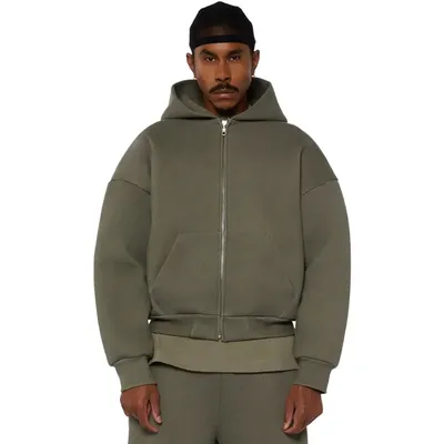 Wholesale Cotton Custom Zip up Oversized Streetwear Essentials Sweatshirt Hoodie Men