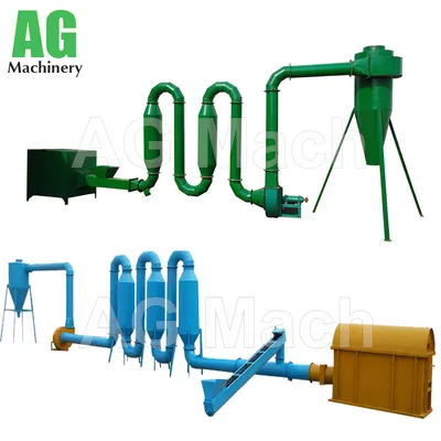 Hot Airflow Pipe Dryer Biomass Wood Sawdust Drying Machine
