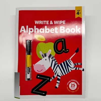 Factory Printing Colorful Gloss Laminate Write & Wipe Alphabet Book Saddle Stich Water-Based Erasable Marker Pen