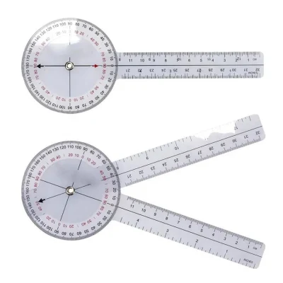 Angle Orthopedics Goniometer Protractors Spinal Ruler 360 Degree 180 Degree 12 Inch