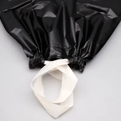 100% Biodegradable and Compostable Drawstring Trash Bag on Roll En13432 Standard