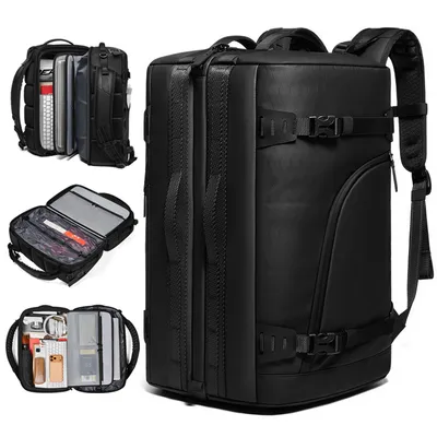 25-60L Large Capacity Waterproof Travel Bag with Dry-Wet Separation Laptop Compressing Backpack