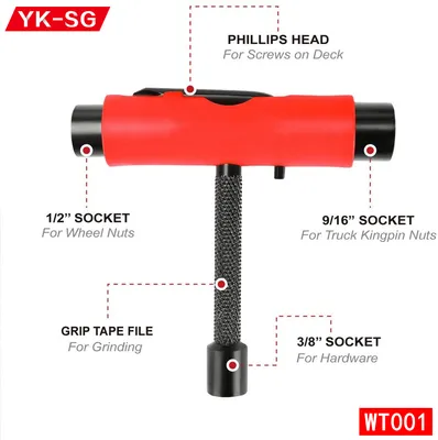 Newest Design Good Quality Hot Sale Skateboard Tool with Multi-Function Roller Skateboard Tool Skateboard Wrench