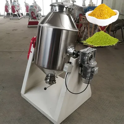 Customized 304 Stainless Steel Flour Double Cone Blender 10L Double Cone Mixer Chemical Powder Mixer