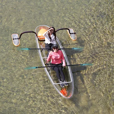 China Manufacturer Water Park Transparent Canoe Clear Bottom Kayak