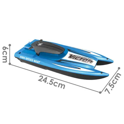 Factory Small Speedboat Water Navigation Model RC 2.4G Collision Resistant Competitive Toy Plastic Prices High Speed Boat
