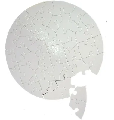 Wholesale Paper Jigsaw Heat Transfer Puzzle DIY Mosaic Personality Photo Printing Template White Round Jigsaw Puzzle