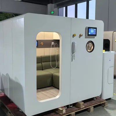 Small Footprint Compact Four Person 2.0ATA Hyperbaric Oxygen Chamber with Bibs System Simple Maintenance for Commercial Chain Stores