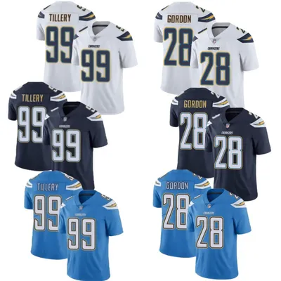 2025 Chargers #99 Tillery 28 Gordon Football Jersey
