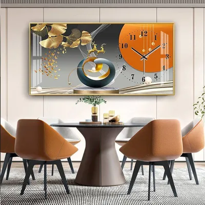 Wholesale Modern Flower Landscape Animal Crystal Porcelain Fashion Art Clock Wall Painting