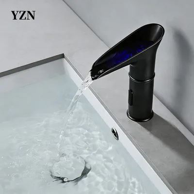 Induction Faucet Hot and Cold Infrared Induction Automatic Refined Copper Faucet Sensitive Light Luxury Style Sink Basin Faucet