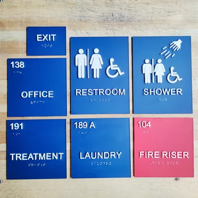 Ezd Braille Restroom Acrylic Bathroom Toilet Signs Ada Door Signs