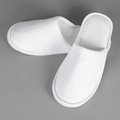 Cheap Custom Hotel Disposable Slippers Velour Velvet Fabric Soft Slipper