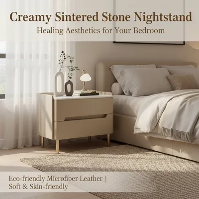 Nordic Style Wood Bedside Table, Simple Bedroom Furniture Bedside Table