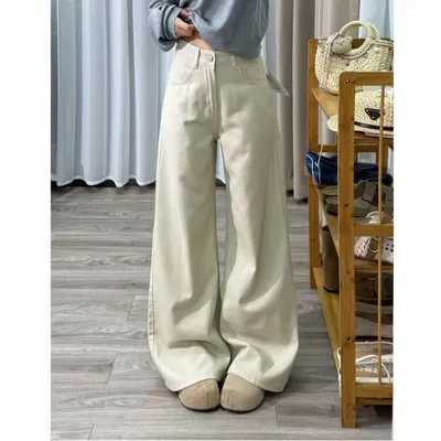 Women Jeans High-Waist Straight Comfort Fit Spandex Washable Jeans