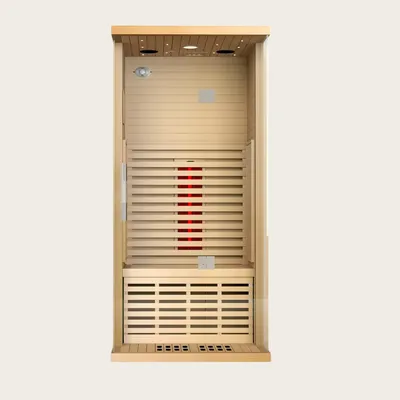 Premium Solid Wood Infrared Sauna for One Person Use